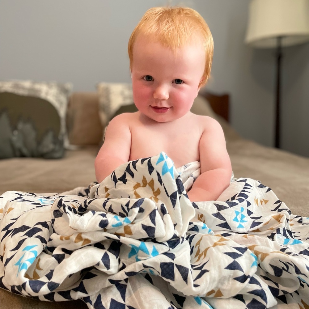 Muslin 100% Cotton Baby Blanket - Southwest Pattern